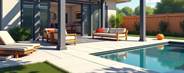pérgola de aluminio contemporánea